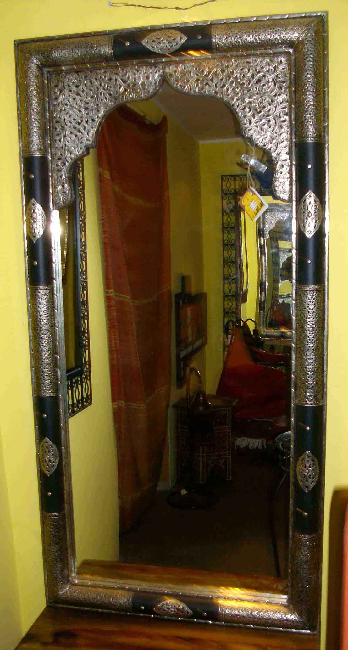 Specchio marocco pelle