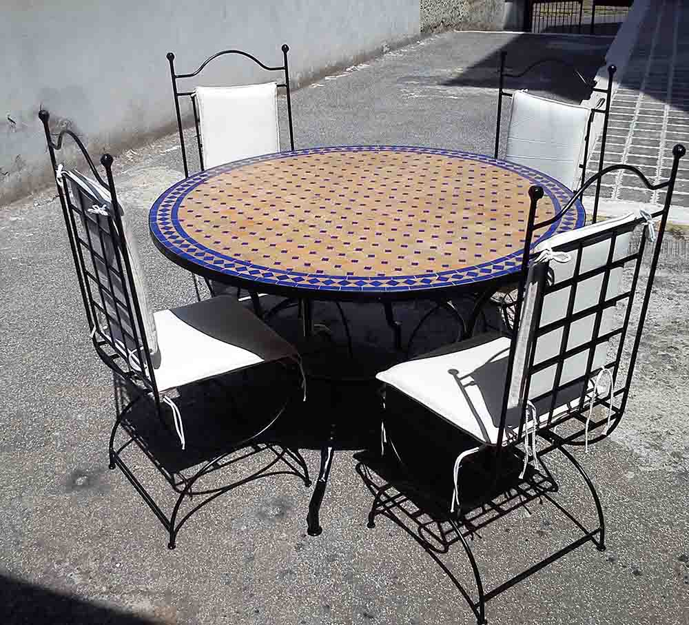 Tavolo Zellige Marocchino con sedie